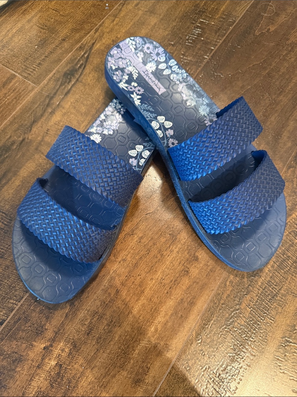 Women’s Ipanema Navy Blue Double-Strap Slide Sandals
